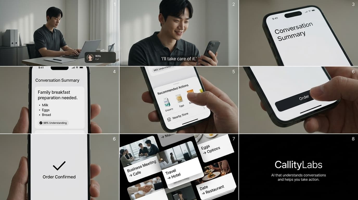 Callity Insight turning a conversation into recommended actions